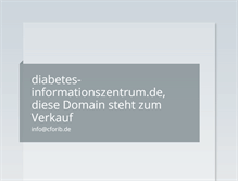 Tablet Screenshot of diabetes-informationszentrum.de